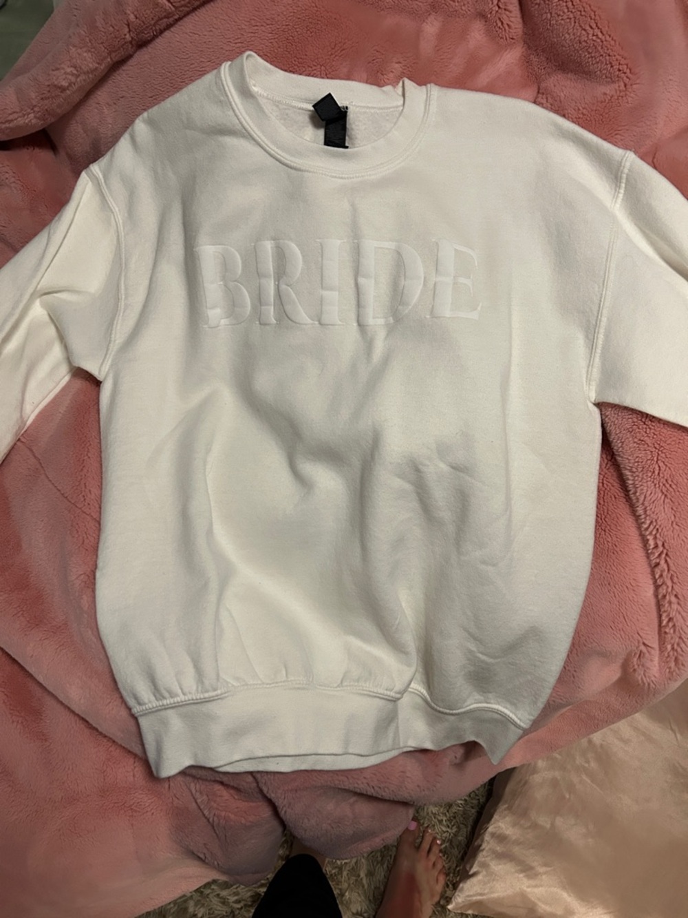 White 'BRIDE'  Sweatshirt